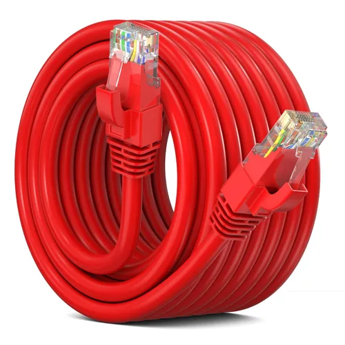 Miniatura 40 de Maximm Cable Ethernet Cat 6, cable de red y conexión de alta velocidad de 100 pies, UTP, 10 Gbps, cable Ethernet de 550 MHz, color negro