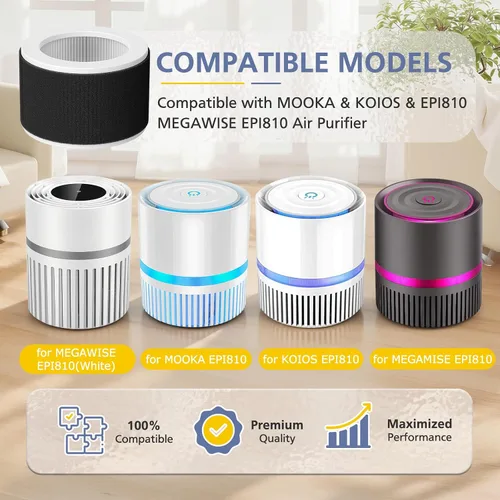 Miniatura 2 de Filtro de repuesto EPI810, compatible con KOIOS y MEGAWISE y MOOKA EPI810, filtración de 3 etapas para filtro Megawise EPI810, paquete de 2