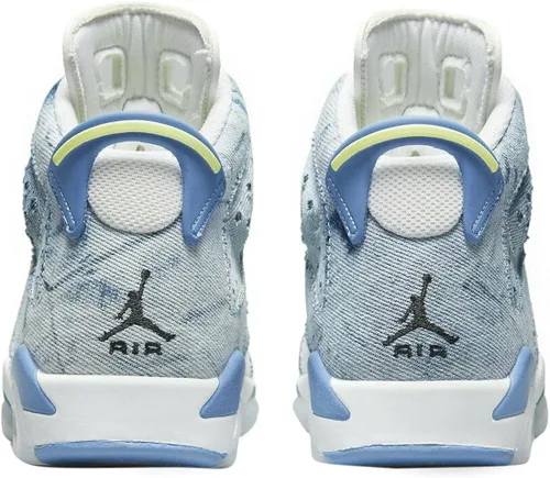 Miniatura 5 de Big Kids Jordan 6 Retro Washed Denim WhtDutch Blue-Citron Tint DM9045 100