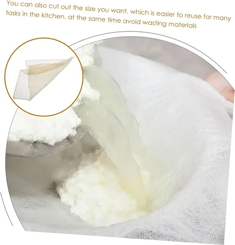 Miniatura 9 de Hemoton Tofu Tofu - 6 piezas de tela filtrante de tofu, paño de filtro de tofu para cocina, reutilizable, estopilla, colador de yogur vegano