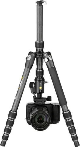 Miniatura 10 de Vanguard VEO3T204ABP Trípode de viaje de aluminio con cabeza de bola, mango extraíble y zapata rápida con soporte integrado para teléfono inteligente