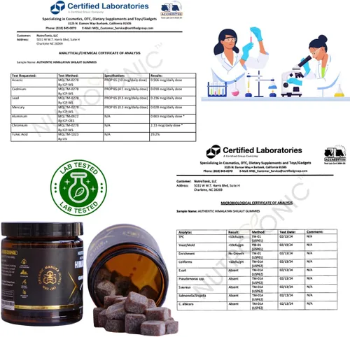 Miniatura 8 de NutroTonic® Gomitas Shilajit orgánicas del Himalaya – Sabor a vainilla de melocotón – Shilajit para hombres y mujeres – Miel de Manuka artesanal