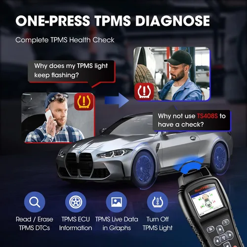 Miniatura 7 de Autel MaxiTPMS TS408S PRO TPMS Herramienta de programación: 2026 Ver. Igual que TS501 Pro 508WF MX808TS MK808TS MP900TS Herramienta