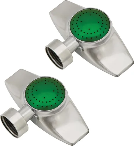 Melnor 65196AMZ - Paquete doble de rociadores puntuales, perfil bajo, riego suave para plantas delicadas, construcción de metal duradero, patrón de