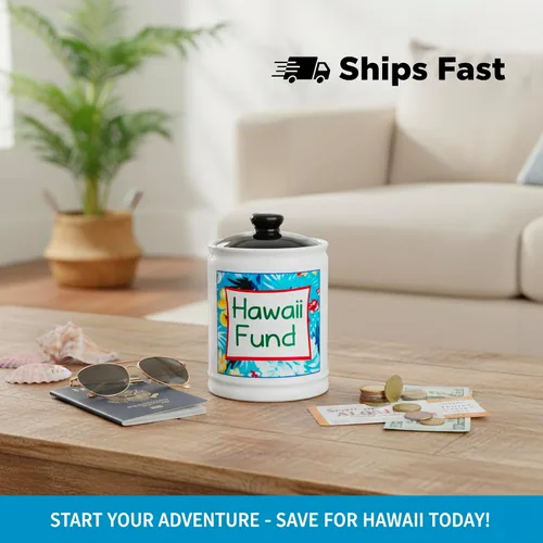 Miniatura 8 de Cottage Creek Tarros Hawaii Fund Travel Bank – Alcancía de cerámica para vacaciones y viajes esenciales para mujeres, hombres, parejas Regalo
