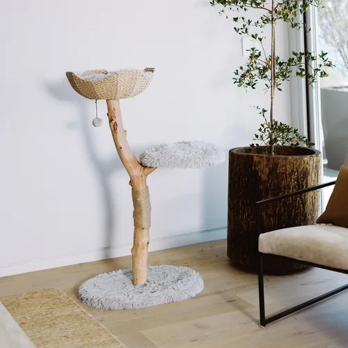 Miniatura 3 de Torre de Árbol de Gato de Madera, Condominio de Gato de Rama Única Moderna, Árbol de Gato de Madera, Escalada para Gatos, Muebles para Gatos, Regalo
