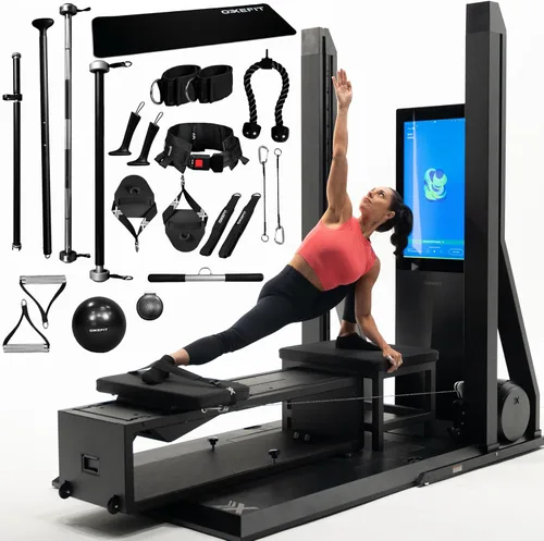 OxeFit XS1 Peak Smart Home Gym - Máquina todo en uno de fuerza, cardiovascular y pilates con entrenamientos adaptativos, entrenamiento de IA,