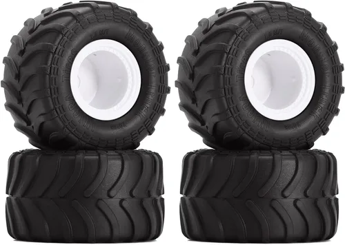 Miniatura 10 de INJORA Juego de neumáticos de rueda de camión monstruo a control remoto, 2.756 x 1.496 in para 1/24 RC Crawler Car Axial SCX24 Bronco Gladiator C10