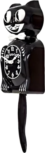 Miniatura 3 de Reloj de gatito pequeño Kit Cat Klock clásico negro (incluye batería)