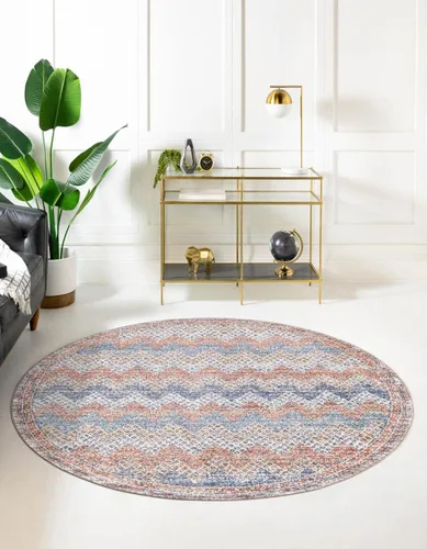 Miniatura 9 de Unique Loom Colección Aramis - Alfombra Stella (rectangular 2' 0" x 3' 1", Multi/Azul)