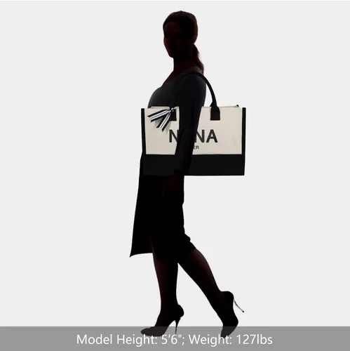 Miniatura 74 de TOPDesign - Bolso de playa de lona con inicial personalizada, bolsa de regalo con monograma, para mujer