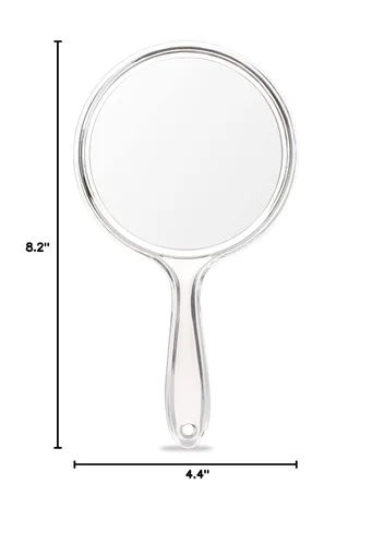 Miniatura 8 de OMIRO Espejo de mano, espejo de mano de doble cara, espejo de aumento 1X/3X con asa, paquete de 1 (transparente)