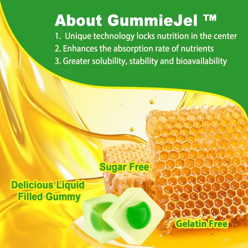 Miniatura 7 de Gomitas de aceite de semilla negra y clorofila, biotina de 500 mcg con colágeno hidrolizado, miel de manuka cruda, orgánica prensada en frío, máxima