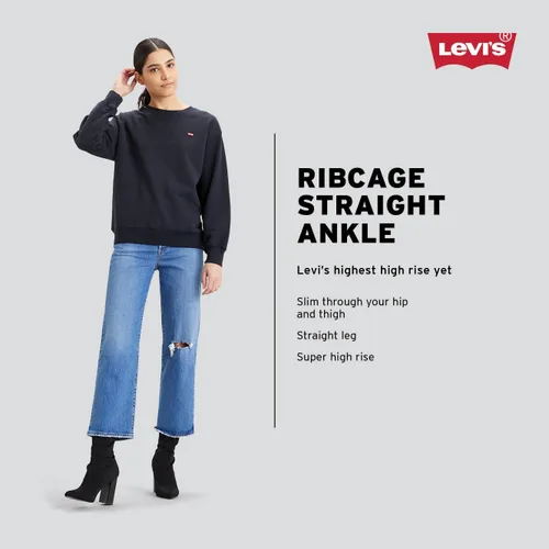 Miniatura 4 de Levi's Ribcage - Pantalones de mezclilla de corte recto al tobillo para mujer