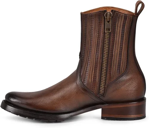 Miniatura 4 de Cuadra Botas urbanas para hombre en piel bovina con cremallera marrón