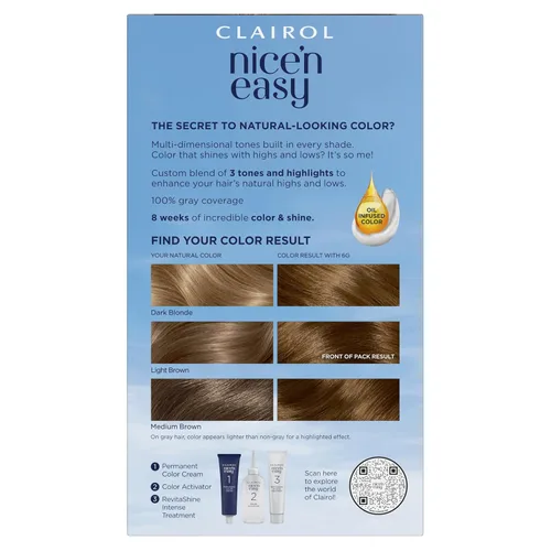Miniatura 2 de Clairol Nice'n Easy - Tinte de cabello permanente, color castaño dorado claro (Light Golden Brown) 6G, paquete de 3 unidades 6G Marrón Dorado Claro