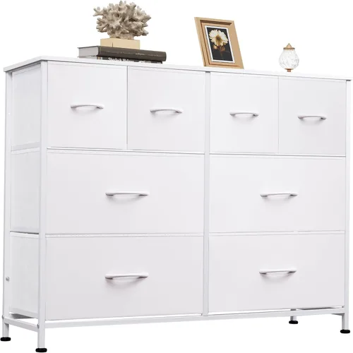 Miniatura 19 de WLIVE Cómoda para dormitorio con 8 cajones, cómoda de tela ancha para almacenamiento y organización, cómodas de dormitorio, cajonera para sala