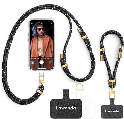 Miniatura 17 de 2 Almohadillas Cordón para Teléfono Ajustable Crossbody Correa para Cuello de Teléfono Celular Universal Cordón de Muñeca para Teléfono Móvil + 2pcs