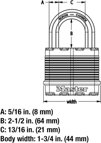 Miniatura 5 de Master Lock M1XDLJ Magnum - Candado resistente con llave, 1 paquete