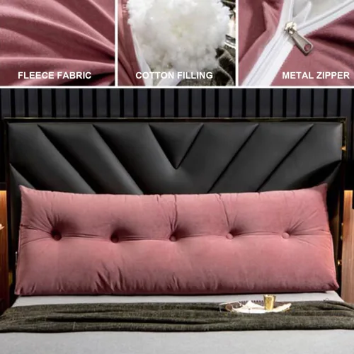 Miniatura 2 de Almohada triangular de cuña para cabecero, cojín de tamaño Queen, almohada de lectura para reposo prolongado, respaldo para sofá cama, litera, Rosa