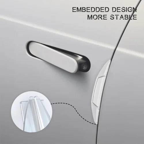 Miniatura 5 de 4 tiras de parachoques para puerta de automóvil, protectores de borde de puerta de automóvil, protector autoadhesivo para puerta de automóvil
