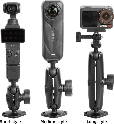 Miniatura 8 de xik Soporte de montaje para cámara: base rómbica de bola de 1 pulgada, rosca de 1/4 "-20 - Compatible con cámara de seguridad Logitech, DSLR, CCTV