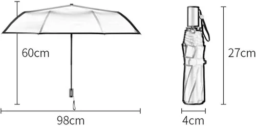 Miniatura 2 de Paraguas WSZJJ, paraguas automático, creativo y automático, plegable, paraguas antibloqueo solar, protección solar, paraguas para lluvia y sol