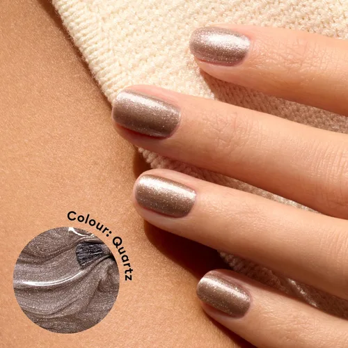 Miniatura 2 de Manucurist Esmalte de uñas verde de secado rápido, cuarzo (marrón brillante), sin 9 unidades, a base de plantas y vegano, no tóxico, clásico