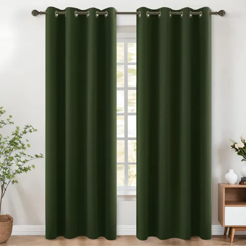 Miniatura 207 de Cortinas opacas de 72 pulgadas extra anchas para dormitorio, puerta corrediza de vidrio y patio, 2 paneles con ojales para oscurecer ventana grande