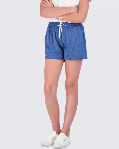 Miniatura 2 de Real Essentials Paquete de 4 pantalones cortos para correr de rendimiento atlético para niñas con cordón y bolsillos
