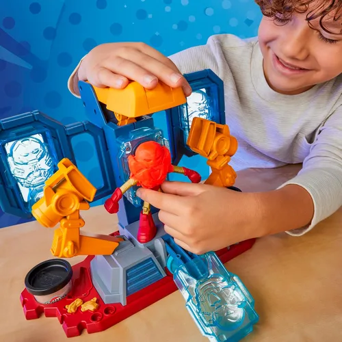 Miniatura 5 de Play-Doh Marvel Iron Man Armor Maker Lab Juego de Juguetes con Luces y Sonidos, Figura de Acción Personalizable, Juguetes de Imaginación para Niños