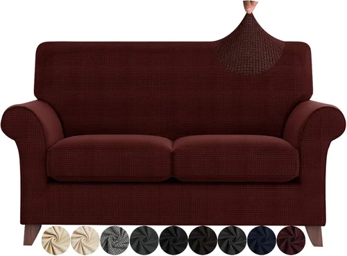Miniatura 21 de ZNSAYOTX Fundas para sillas de sala de estar con brazos antideslizantes y elásticas para sillón, fundas de elastano para sillón, fundas protectoras