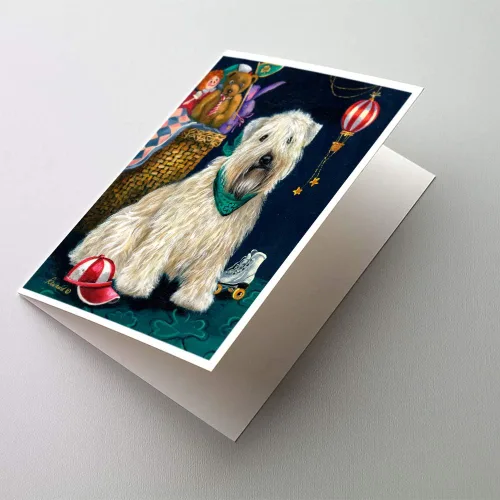 Miniatura 186 de Caroline's Treasures PPP3013GCA7P - Tarjetas de felicitación y sobres para mascotas de Basset Hound Teacher, paquete de 8 tarjetas en blanco
