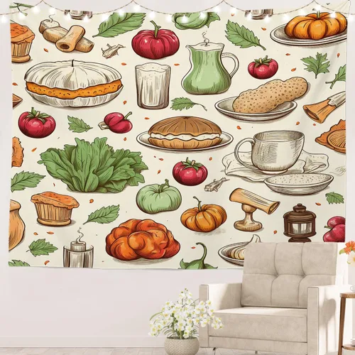 Miniatura 29 de Batmerry Abstract Repeat Polyester Tapestry, Tiled Directional Lightweight Wall Hanging High-Definition Print Backdrop For Dorm Room Bedroom Living