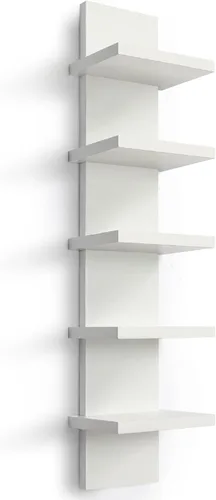 Miniatura 21 de Homaterial Estantería de pared de 5 niveles, estantería vertical decorativa para montaje en pared, estantes flotantes de columna moderna para Rosa