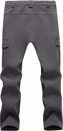 Miniatura 2 de MAGCOMSEN - Pantalones de invierno para hombre, impermeables, con forro polar pantalones tácticos softshell, para snowboard, esquí, con bolsillos