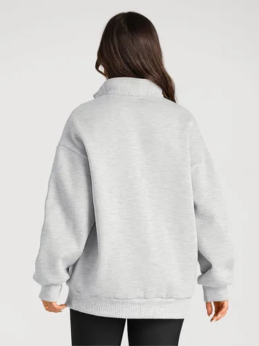 Miniatura 5 de Trendy Queen Womens Oversized Sweatshirts Hoodies Half Zip Pullover Fall Fashion Outfits 2024 Y2k Clothes