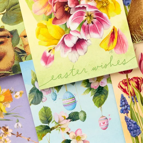 Miniatura 7 de Hallmark Surtido de tarjetas de Pascua vintage, Marjorlein Bastin (36 tarjetas de primavera con sobres)