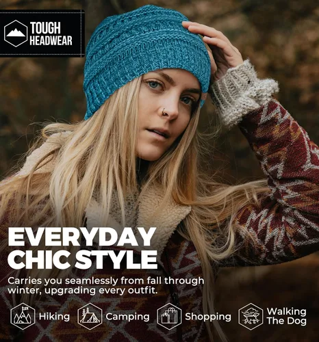 Miniatura 24 de Gorro de punto para mujer, cálido y suave, elástico, para clima frío de Tough Headwear