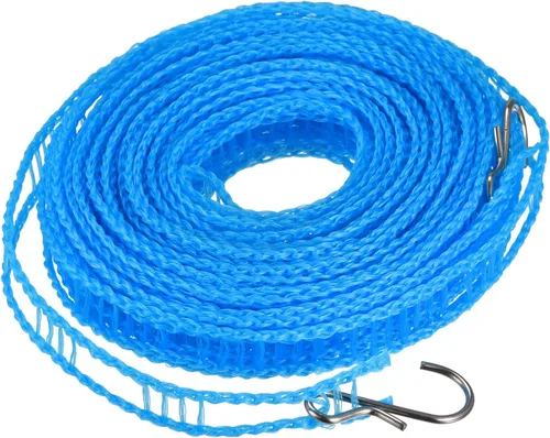 uxcell Tendedero portátil, de nailon de 32.8 pies, resistente al viento, antideslizante, cuerda de lavado para patio, viajes al aire libre, camping,
