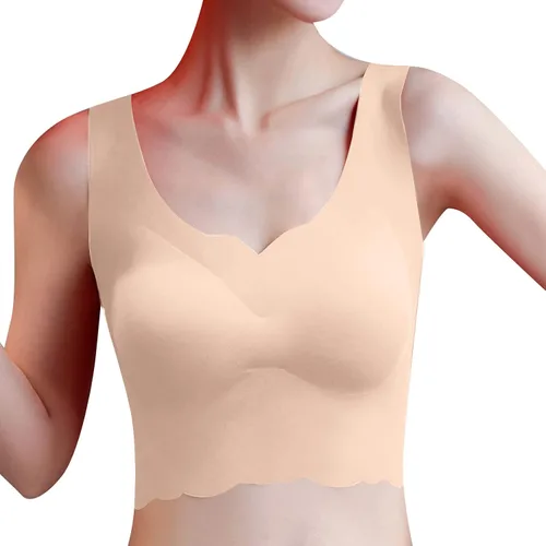 Miniatura 2 de Sujetadores deportivos - Brasier deportivo sin acero para mujer, parte posterior del sujetador sexy, par de anillos de pecho en hermosos sujetadores