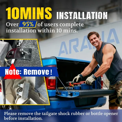 Miniatura 6 de ARANA Amortiguador de asistencia para portón trasero para F150 F250 F350 1997-2016, puerta trasera, accesorios abiertos suaves, amortiguador