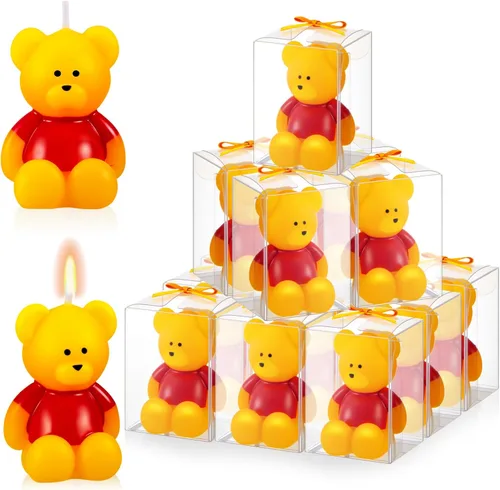 Miniatura 8 de 50 velas de oso para baby shower, regalos de fiesta de oso invitado, velas a granel para regalos decoraciones de fiesta