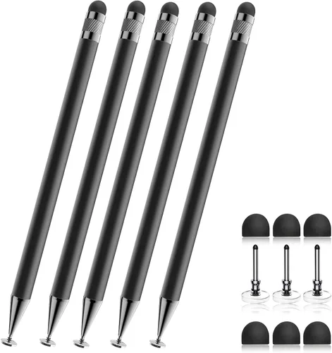 Bopomofo Stylus (5 unidades), lápiz capacitivo 2 en 1 para pantalla táctil, alta precisión y sensibilidad, adecuado para tabletas