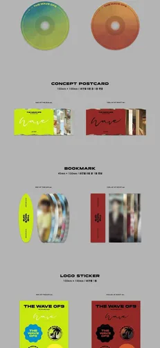 Miniatura 2 de SF9 WAVE OF9 11th Mini álbum 2 versión SET 1p póster+96p folleto+1p Concept Postcard+1ea Marcador+1ea Logo Pegatina+1p Selfie PhotoCard+Seguimiento