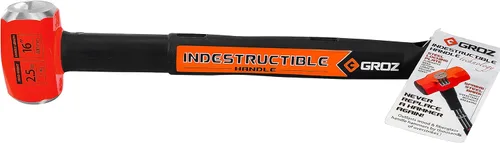 Miniatura 8 de Groz Martillo de palo de cara suave, cabeza de 2.5 libras, mango indestructible de 12 pulgadas, cabeza forjada de 30 HRC, agarre de goma vulcanizada