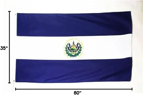 Miniatura 6 de AZ FLAG - Bandera de El Salvador - 3 x 5 pies - Cartel salvadoreño de poliéster 100D con dos ojales metálicos - Resistente a la decoloración