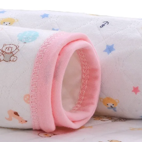 Miniatura 2 de 3 piezas Paquete Monvecle Almohadillas Cambiadoras de Pañal de Algodón para Bebé Impermeables Lavables Revestimientos de Pañales