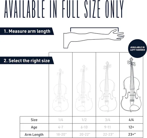 Miniatura 7 de Cecilio Violín para zurdos de tamaño completo 4/4, tapa de abeto sólido y cuerpo de arce, juego de violín profesional incluye estuche rígido, 2