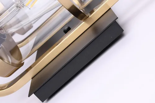 Miniatura 5 de Apliques de pared de color negro mate y latón, moderna lámpara de pared interior para chimenea, lámpara de pared de granja para baño, pasillos